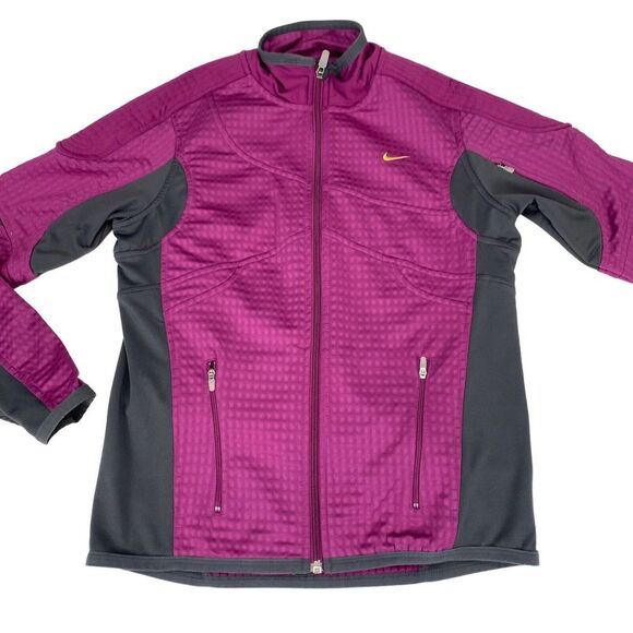 Nike Sphere Thermal Track Jacket Women Small Purple Gray Long Sleeve Full Zipper - Picture 7 of 12